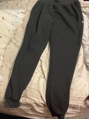Men’s Black Lined Sweatpants with Drawstring Waist